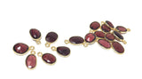 Wholesale Garnet Gemstone Charms, Gold Plated Sterling Silver Charms, Jewelry Findings for DIY Jewelry Making, Jewelry Supplies, 4 PC/5 PC