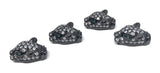 CZ Micro Pave Gun Metal Leopard Head Beads, Jewelry Findings for DIY Jewelry Making , Leopard Beads Jewelry Supplies, 17mm X 9.5mm