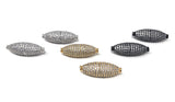 CZ Micro Pave Beads, Spacer Beads, Jewelry Supplies, Jewelry Findings for DIY Jewelry Making, Football Pave Beads, 29mm X 10mm, 1 Pc