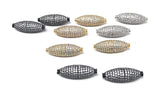 CZ Micro Pave Beads, Spacer Beads, Jewelry Supplies, Jewelry Findings for DIY Jewelry Making, Football Pave Beads, 29mm X 10mm, 1 Pc