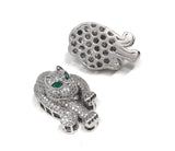 CZ Micro Pave Leopard Link, Leopard Findings, Leopard Pendant, CZ Pave Pendant, Jewelry Findings, Jewelry Supplies, CZ Multi Strand Link