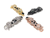CZ Micro Pave Leopard Connector, Pave Findings, CZ Pave Connectors, Jewelry Findings, Jewelry Supplies, for DIY Jewelry Making, 1 Pc