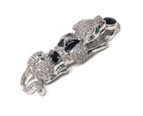 CZ Micro Pave Leopard Connector, Pave Findings, CZ Pave Connectors, Jewelry Findings, Jewelry Supplies, for DIY Jewelry Making, 1 Pc