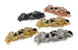 CZ Micro Pave Leopard Connector, Pave Findings, CZ Pave Connectors, Jewelry Findings, Jewelry Supplies, for DIY Jewelry Making, 1 Pc