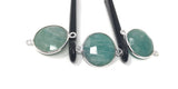 Amazonite Gemstone Connector, Sterling Silver Briolette Connectors, Jewelry Supplies for Jewelry Making, Wholesale Jewelry Findings, 1 Pc