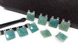 Sterling Silver Amazonite Gemstone Connector, Bulk Charms, Jewelry Supplies for Jewelry Making, Wholesale Jewelry Findings, 1 Pc