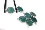 Sterling Silver Amazonite Gemstone Connector, Bulk Charms, Jewelry Supplies for Jewelry Making, Wholesale Jewelry Findings, 1 Pc