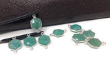 Sterling Silver Amazonite Gemstone Connector, Briolette Connectors, Jewelry Supplies for Jewelry Making, Wholesale Jewelry Findings, 1 Pc