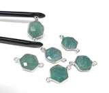 Sterling Silver Amazonite Gemstone Connector, Briolette Connectors, Jewelry Supplies for Jewelry Making, Wholesale Jewelry Findings, 1 Pc