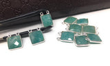 9 Pcs Sterling Silver Amazonite Gemstone Connector, Bulk Charms, Jewelry Supplies for Jewelry Making, Wholesale Jewelry Findings