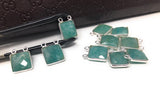 9 Pcs Sterling Silver Amazonite Gemstone Connector, Bulk Charms, Jewelry Supplies for Jewelry Making, Wholesale Jewelry Findings
