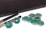 Sterling Silver Amazonite Gemstone Connector, Bulk Charms, Jewelry Supplies for Jewelry Making, Wholesale Jewelry Findings, 1 Pc
