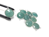 Sterling Silver Amazonite Gemstone Connector, Amazonite Charms, Bulk Jewelry Supplies for Jewelry Making, Wholesale Jewelry Findings, 1 Pc