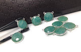 Sterling Silver Amazonite Gemstone Connector, Amazonite Charms, Bulk Jewelry Supplies for Jewelry Making, Wholesale Jewelry Findings, 1 Pc