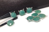 Sterling Silver Amazonite Gemstone Connector, Amazonite Charms, Bulk Jewelry Supplies for Jewelry Making, Wholesale Jewelry Findings, 1 Pc