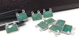 Sterling Silver Amazonite Gemstone Connector, Jewelry Supplies for Jewelry Making, Wholesale Jewelry Findings, Bulk Amazonite Charms, 1 Pc