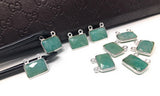 Sterling Silver Amazonite Gemstone Connector, Jewelry Supplies for Jewelry Making, Wholesale Jewelry Findings, Bulk Amazonite Charms, 1 Pc
