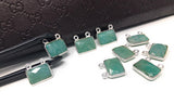Sterling Silver Amazonite Gemstone Connector, Jewelry Supplies for Jewelry Making, Wholesale Jewelry Findings, Bulk Amazonite Charms, 1 Pc