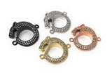 CZ Micro Pave Leopard Connector, Pave Findings, CZ Pave Link Charm Connectors, Jewelry Findings, Jewelry Supplies, DIY Jewelry Making, 1 Pc