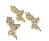 CZ Micro Pave Mermaid Connector, Pave Findings, CZ Gold Plated Connectors, Jewelry Findings, Jewelry Supplies for DIY Jewelry Making, 1 Pc