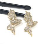 CZ Micro Pave Mermaid Connector, Pave Findings, CZ Gold Plated Connectors, Jewelry Findings, Jewelry Supplies for DIY Jewelry Making, 1 Pc