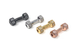 Pave Dumbbell Beads, CZ Micro Pave Fitness Dumbbell Connector Beads, Jewelry Supplies, Jewelry Findings for DIY Jewelry Making, 23mmX7mm