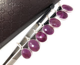 Sterling Silver Pink Sapphire Pendant, Natural Gemstone Pendants, Wholesale Jewelry Supplies for DIY Jewelry Making, Gifts for Her