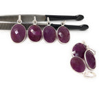 Sterling Silver Pink Sapphire Pendant, Natural Gemstone Pendants, Wholesale Jewelry Supplies for DIY Jewelry Making, Gifts for Her