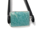 5Pcs Amazonite Gemstone Charms, Sterling Silver Charms, Natural Peruvian Amazonite Charms , DIY Jewelry Making Supplies