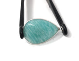 5Pcs Amazonite Gemstone Charms, Sterling Silver Charms, Natural Peruvian Amazonite Charms , DIY Jewelry Making Supplies