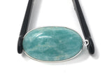 5Pcs Amazonite Gemstone Charms, Sterling Silver Charms, Natural Peruvian Amazonite Charms , DIY Jewelry Making Supplies