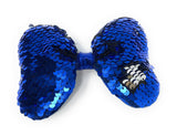 Reversible Sequin Bow Hair Clips, Hair Bow With Alligator Clips, Sequins Hair Bow Kids Girl Barrette Hair Accessories , Blue, Pink, 1 Pc