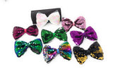 Reversible Sequin Mermaid Bow Hair Clips, Colorful Rainbow Sequins Hair Bow Kids Hair Accessories, Girls Barrette Clips, 1 Pc