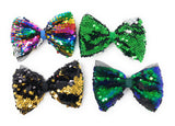 Reversible Sequin Mermaid Bow Hair Clips, Colorful Rainbow Sequins Hair Bow Kids Hair Accessories, Girls Barrette Clips, 1 Pc