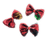 Reversible Sequin Mermaid Bow Hair Clips, Red Sequins Hair Bow Kids Hair Accessories, Girls Barrette Clips, 1 Pc