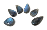 Wholesale 7 Pcs Labradorite Cabochon, Natural Gemstone Labradorite Cabochon, Wire Wrapping Jewelry Supplies, 24mm-35mm