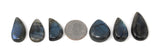 Wholesale 7 Pcs Labradorite Cabochon, Natural Gemstone Labradorite Cabochon, Wire Wrapping Jewelry Supplies, 24mm-35mm