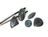Wholesale 5 Pcs Shape Labradorite Cabochon, Natural Gemstone Labradorite Cabochon, Wire Wrapping Jewelry Supplies, DIY Jewelry 23mm-42mm