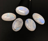 3Pcs Moonstone Cabochon, Gemstone Cabochons, Natural Rainbow Moonstone Cabochon Wholesale Lot, Wire Wrapping, Large Size Cabs, 28mm - 34mm