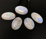 3Pcs Moonstone Cabochon, Gemstone Cabochons, Natural Rainbow Moonstone Cabochon Wholesale Lot, Wire Wrapping, Large Size Cabs, 28mm - 34mm