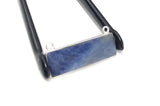 Sterling Silver Sapphire Gemstone Bar Connectors, Gemstone Briolette Double Loop Charms, Jewelry Supplies, Jewelry Findings, 36.5mmX10mm