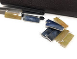 Sterling Silver Sapphire Gemstone Bar Connectors, Gemstone Briolette Double Loop Charms, Jewelry Supplies, Jewelry Findings, 36.5mmX10mm