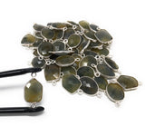 5Pcs Sapphire Connectors, Sterling Silver Gemstone Connectors, Briolette Connectors, Wholesale Sapphire Links for Jewelry Making, 17mm-22 mm