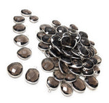 5Pcs Smokey Quartz Charms, Sterling Silver Gemstone Charms, Wholesale Jewelry Supplies for DIY Jewelry Making, Bulk Lot Charms