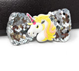 Reversible Sequin Unicorn Hair Clips, Unicorn Hair Clip, Sequin Unicorn Bow With Alligator Clips, Barrettes Rainbow Unicorn Clip, 1 Pc