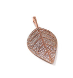 CZ Micro Pave Leaf Pendant, Jewelry Supplies, Jewelry Findings, CZ Pendant, Micro Pave Pendants, DIY Jewelry, 1 Pc
