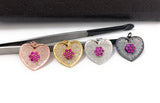 CZ Micro Pave Heart Charms, Jewelry Supplies for DIY Jewelry, Love Charms, CZ Charms in Gold Plated/Silver Plated/Rose Gold/Gun metal