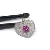 CZ Micro Pave Heart Charms, Jewelry Supplies for DIY Jewelry, Love Charms, CZ Charms in Gold Plated/Silver Plated/Rose Gold/Gun metal