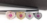CZ Micro Pave Heart Charms, Jewelry Supplies for DIY Jewelry, Love Charms, CZ Charms in Gold Plated/Silver Plated/Rose Gold/Gun metal