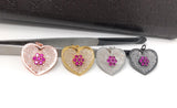 CZ Micro Pave Heart Charms, Jewelry Supplies for DIY Jewelry, Love Charms, CZ Charms in Gold Plated/Silver Plated/Rose Gold/Gun metal